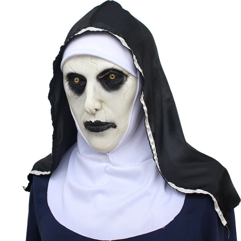 Ταινία 2023 Nun Mask Halloween Ghost Festival Shocked Female Face Headgear