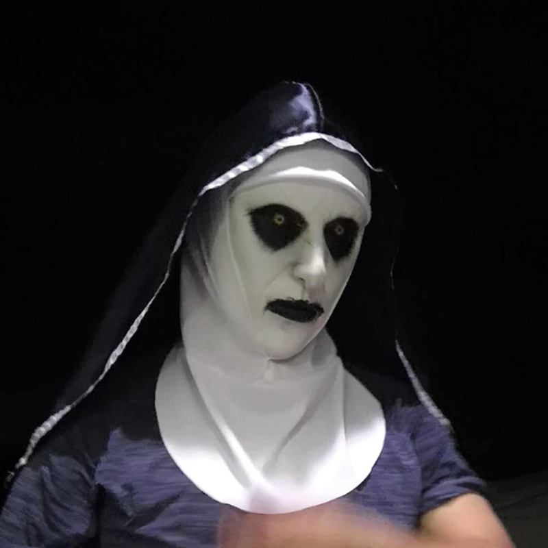 Ταινία 2023 Nun Mask Halloween Ghost Festival Shocked Female Face Headgear