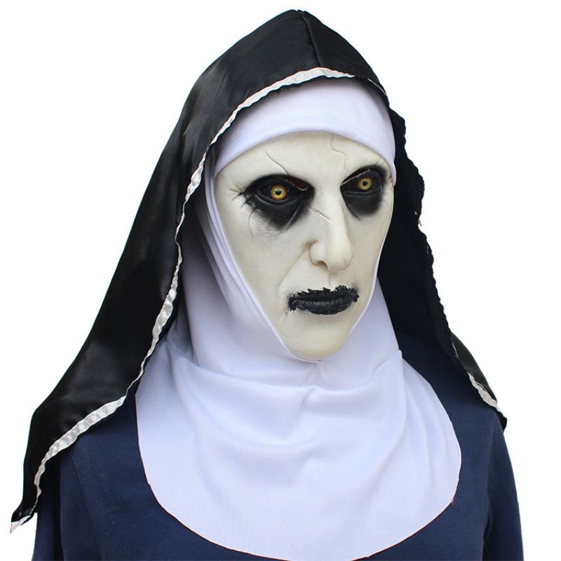 Ταινία 2023 Nun Mask Halloween Ghost Festival Shocked Female Face Headgear