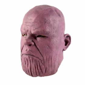 Thanos Latex Mask Stage Performance Hood Superhero Cosplay Tool