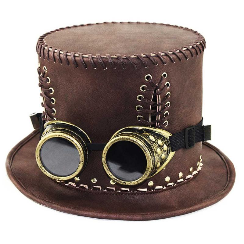 Unisex Καπέλο Steampunk Ρετρό Πανκ Ρουστίκ Pu Δερμάτινο Punk Gentleman Για Κοστούμια Αποκριάτικο Πάρτι