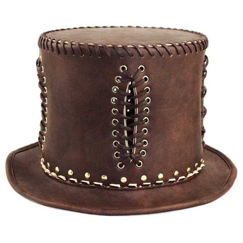 Unisex Καπέλο Steampunk Ρετρό Πανκ Ρουστίκ Pu Δερμάτινο Punk Gentleman Για Κοστούμια Αποκριάτικο Πάρτι