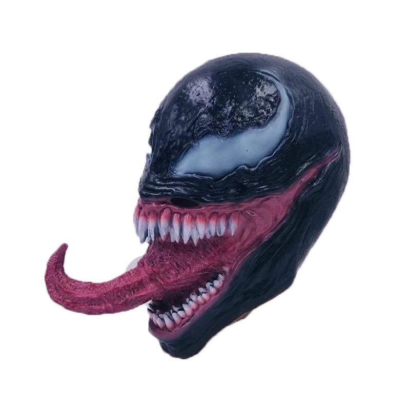 Universe Deluxe Venom Spiderman Latex Mask Αποκριάτικη Στολή Ταινία Cosplay Μαύρο