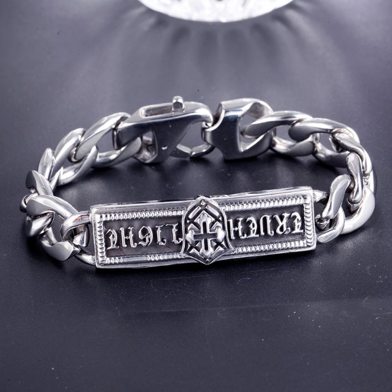 Ανδρικό Βραχιόλι Από Ανοξείδωτο Ατσάλι Punk Cross Titanium Steel Personalized Bracelet