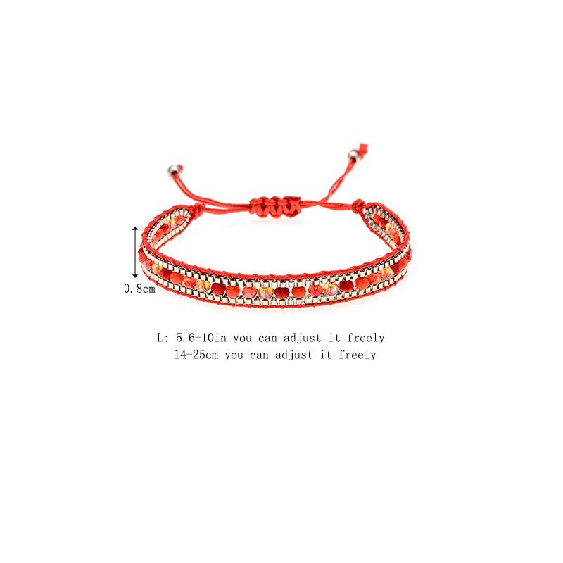 Γυναικείο Βραχιόλι Με Χάντρες 10 Χρωμάτων Bohemian Crystal Multilayer Rope Telescopic Adjust