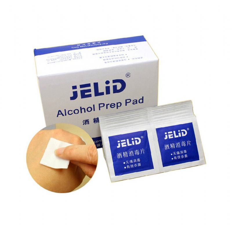 100pcs 3*6cm 70-75% Alcohol Prep Pad Ιατρικό Απολυμαντικό Αντισηπτικό Επιθέμα Μίας Χρήσης