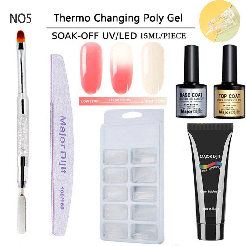 5 Τμχ Σετ Τζελ Αλλαγής Θερμοκρασίας Led Clear Uv Gel Varnish Nail Polish Kit Nails Extensions Gel