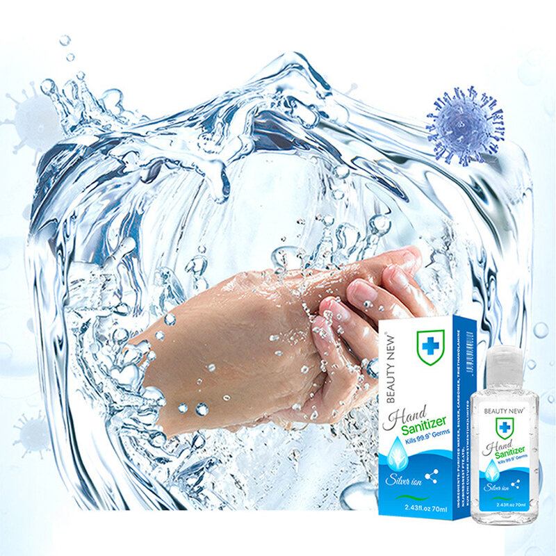 70ml Silver Ion No-wash Hand Sanitizer Bacteriostatic Portable Wash-free Απολυμαντικό Τζελ