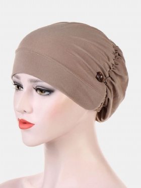 Beanie Cap Multicolor Chemotherapy Cap Button Mountable Ears Anti-leging