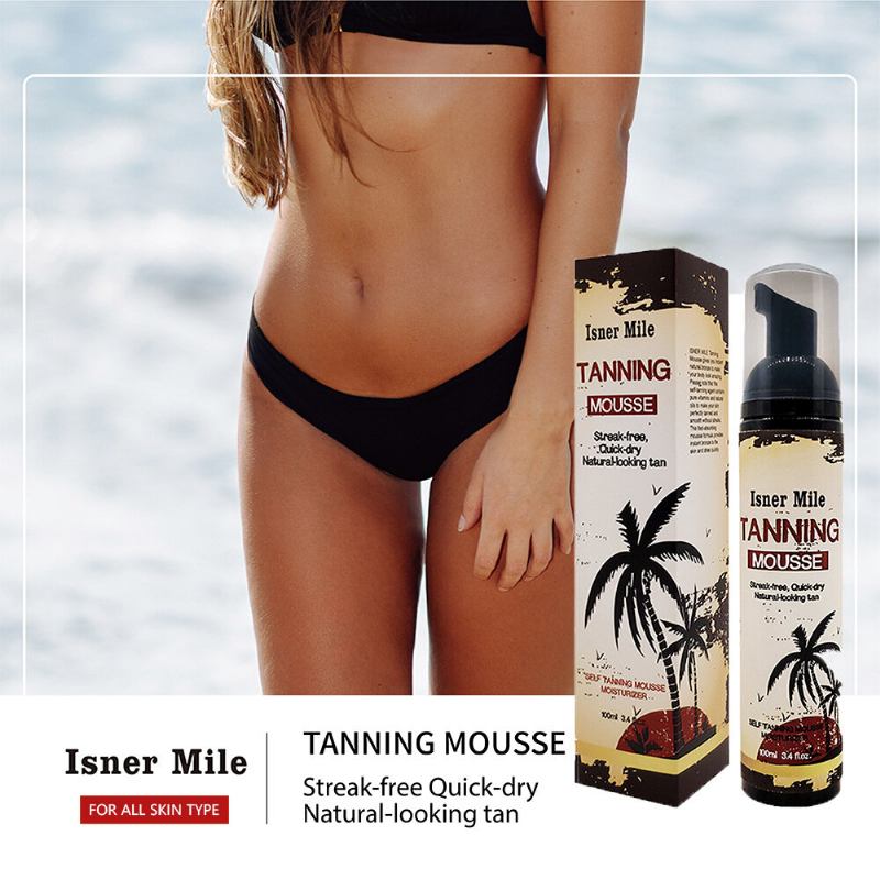 Body Self Tanner Cream Summer Wheat Color Mouse Tanning For Bronzer