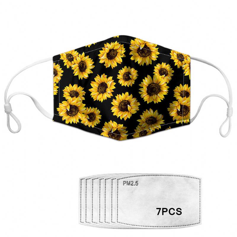 Dasiy Flower Print Face Mask Σετ Φλάντζας 7 Τεμαχίων Μάσκες Daisy Pm2.5