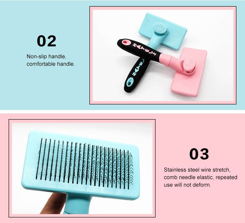 Dog Brush & Cat Brush- Slicker Pet Grooming Shedding Tools