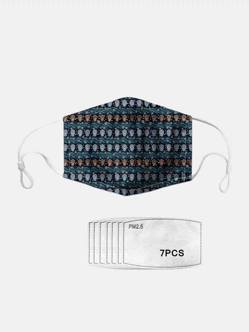 Ethnic Style Geometric Dust Mask Pm2.5 Φλάντζα 7 Τεμαχίων