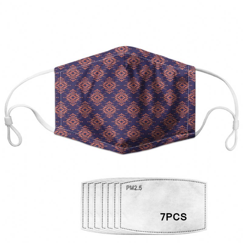 Ethnic Style Geometric Dust Mask Pm2.5 Φλάντζα 7 Τεμαχίων