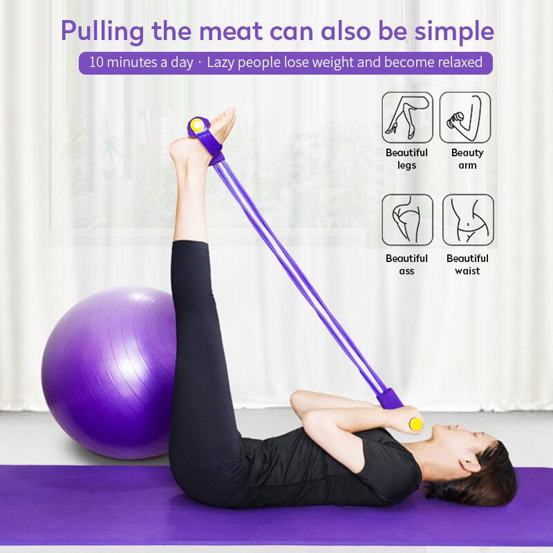 Fitness Elastic Sit Up Pull Rope Abdominal Exerciser Βολικό Εξολκέα Αστραγάλου Με Σχοινί