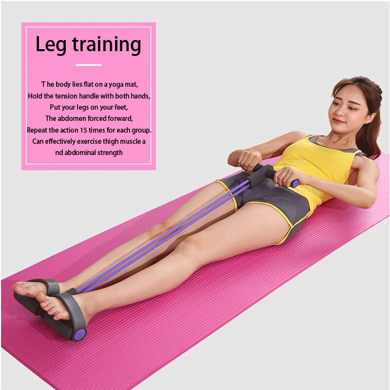 Fitness Elastic Sit Up Pull Rope Abdominal Exerciser Βολικό Εξολκέα Αστραγάλου Με Σχοινί