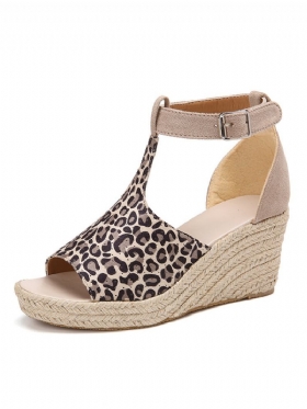 Γυναικεία Πόρπη Με Λουράκι Πλατφόρμα Comfy Wedges Casual Espadrilles Σανδάλια