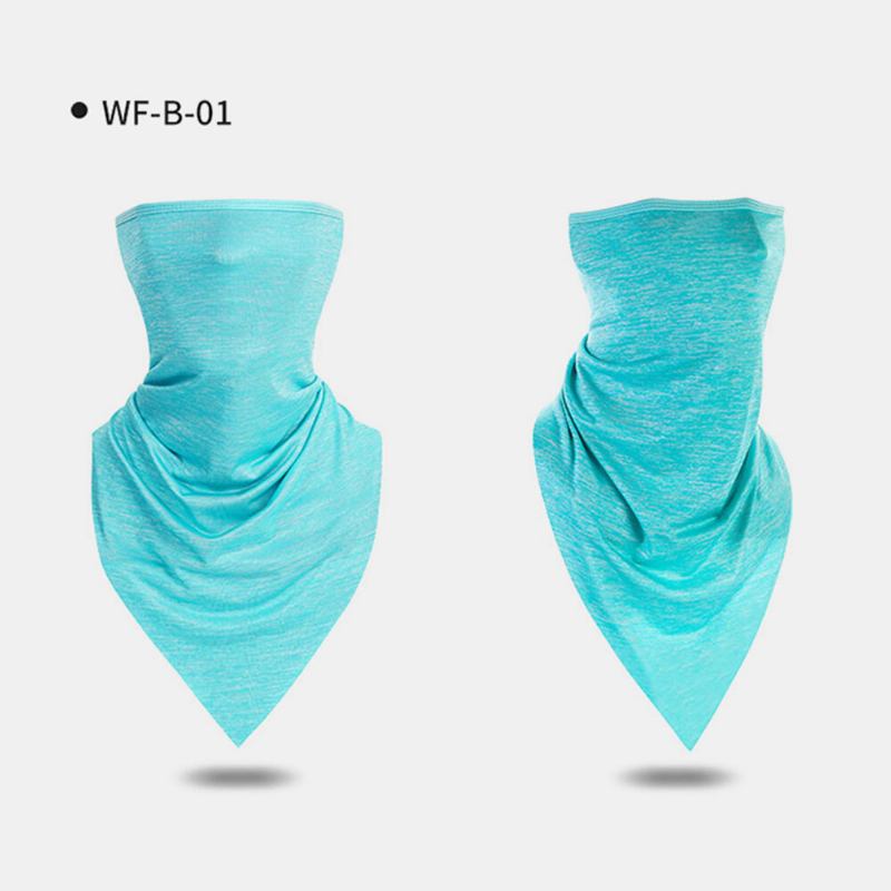 Ice Silk Triangle Scarf Summer Thin Turban Αντηλιακό Κασκόλ Μάσκα