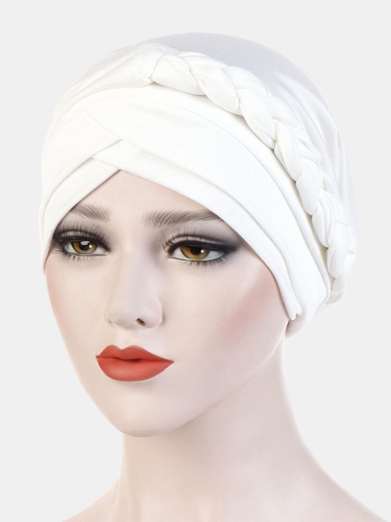 Jassy Milk Silk Μονόχρωμο Καπέλο Μπαντάνα Beanie