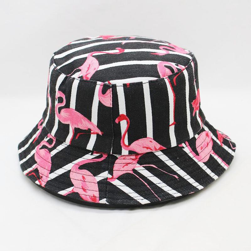 Καπέλο Με Μοτίβο Flamingo Summer Outdoor Sunscreen Visor Fisherman Bucket