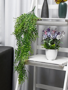 Κρεμαστά Τοίχου Τεχνητού Φυτού Fake Flower Rattan Vine Πράσινη Φύτευση Υλικό Διακόσμηση