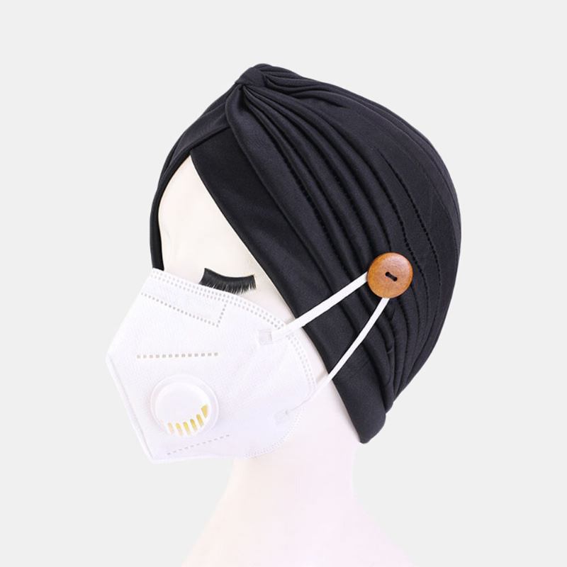 Μονόχρωμο Κάλυμμα Καρκινικού Τύπου Beanie National Style Button Mountable Ears Prevent Stangulation