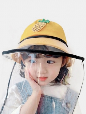 Παιδικό Καπάκι Σκόνης Αποσπώμενη Σήτα Προσώπου Αντιανεμικό Διαφανές Καπέλο Ψαρά