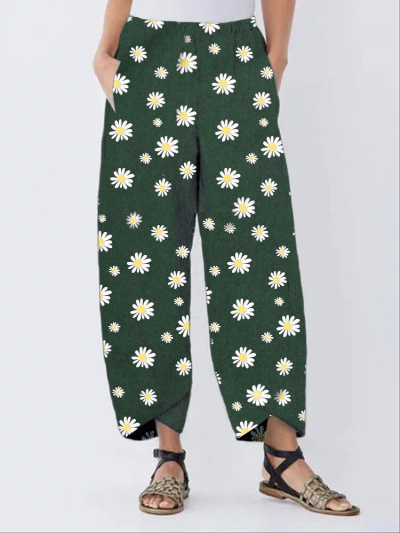 Παντελόνι Daisy Floral Με Φαρδιά Ακανόνιστη Ελαστική Μέση