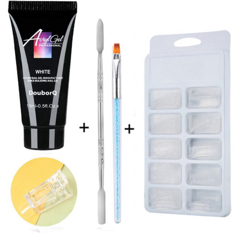 Σετ Ζελέ 4 Τμχ Για Επέκταση Νυχιών Soak Off Quick Builder Crystal Gel Nail Art Kit