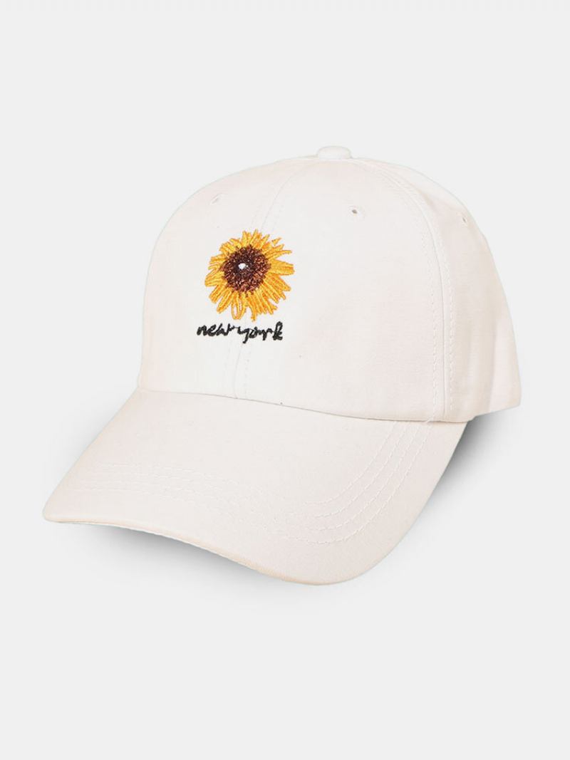 Unisex Βαμβακερά Μονόχρωμα Γράμματα Daisy Embroidery Fashion Caps Baseball