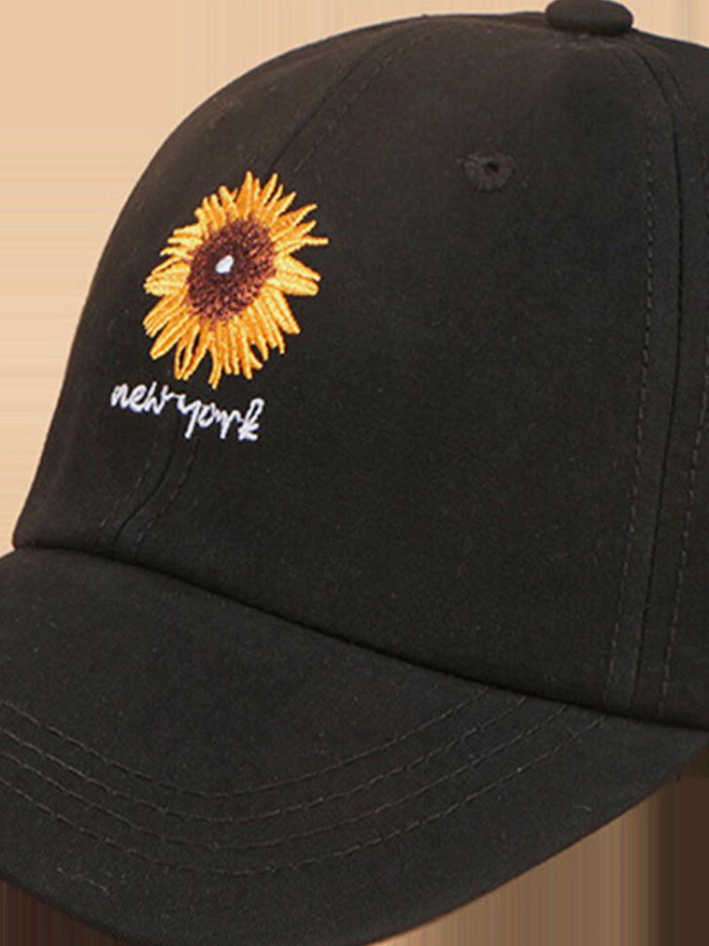 Unisex Βαμβακερά Μονόχρωμα Γράμματα Daisy Embroidery Fashion Caps Baseball