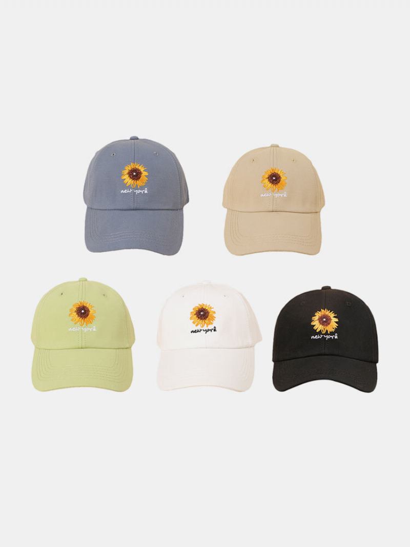 Unisex Βαμβακερά Μονόχρωμα Γράμματα Daisy Embroidery Fashion Caps Baseball