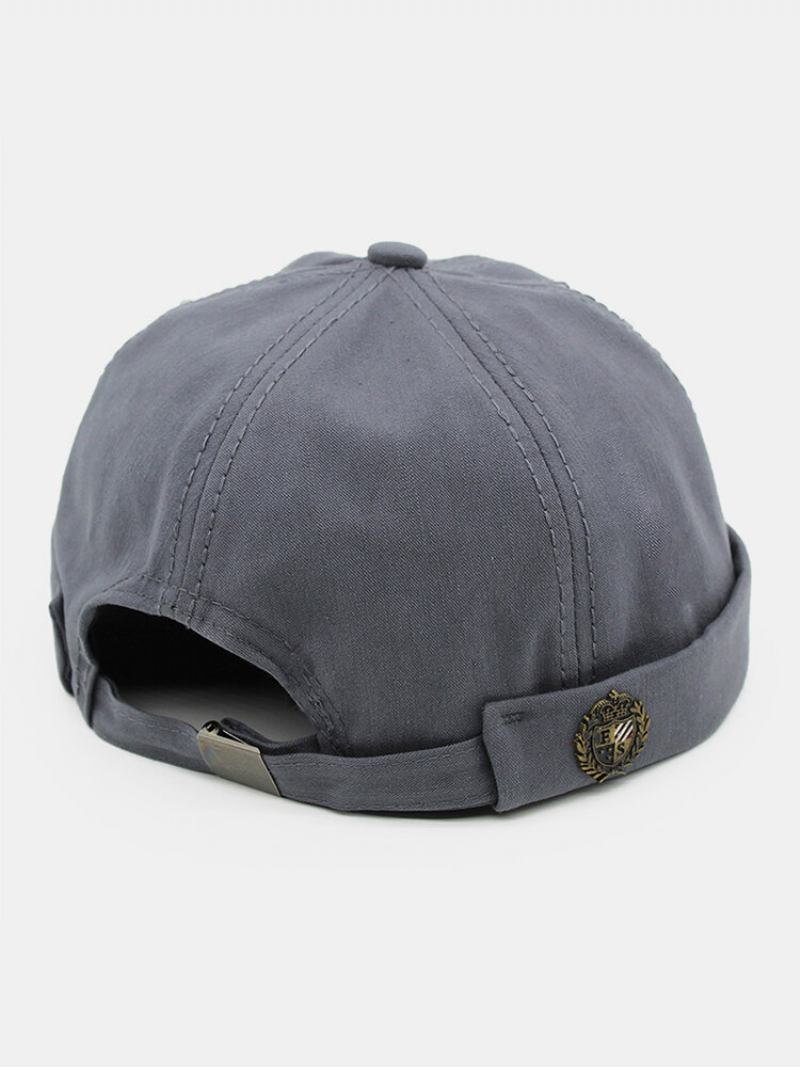 Unisex Cotton All-match Ρυθμιζόμενα Χωρίς Γείσο Beanie Landlord Caps Skull