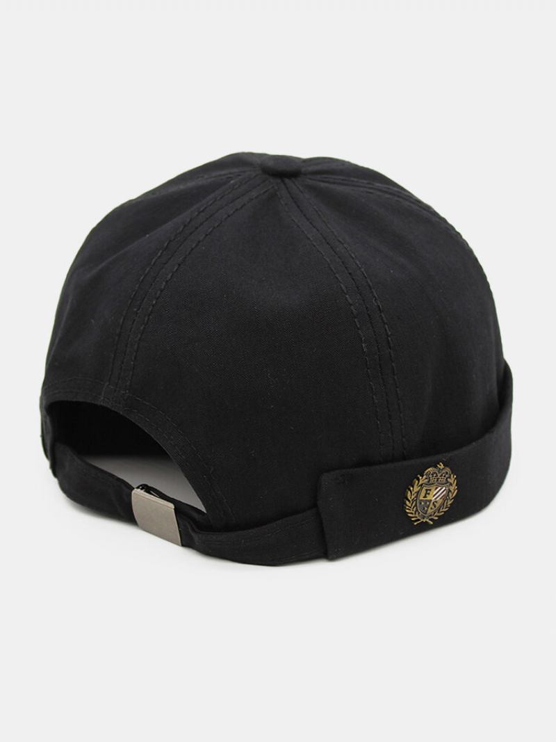 Unisex Cotton All-match Ρυθμιζόμενα Χωρίς Γείσο Beanie Landlord Caps Skull