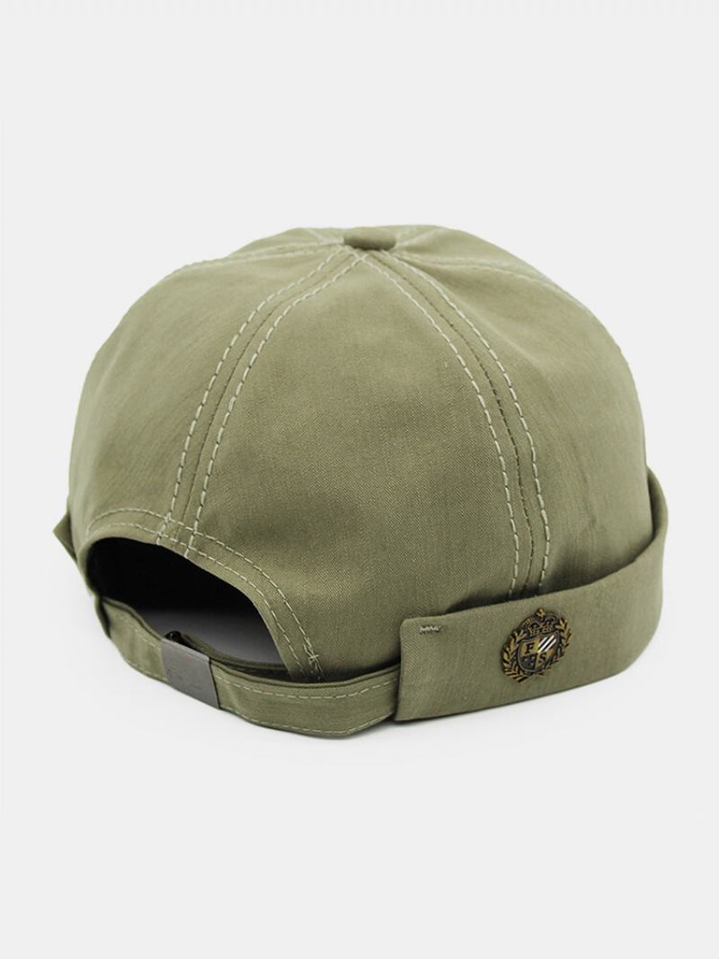 Unisex Cotton All-match Ρυθμιζόμενα Χωρίς Γείσο Beanie Landlord Caps Skull