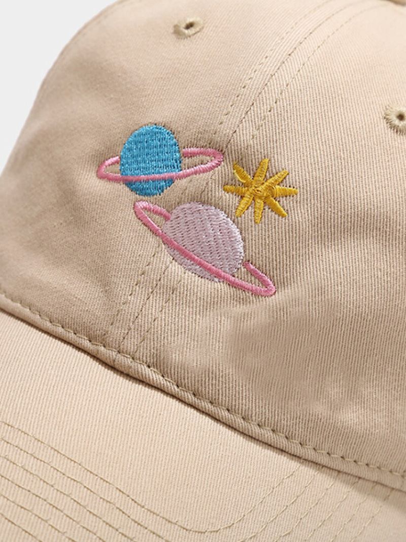 Unisex Cotton Planet Embroidery Hunting Blazing Orange Safety Sunshade Peaked Caps Καπέλα Μπέιζμπολ