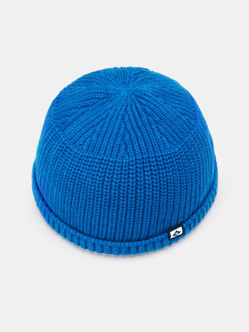 Unisex Dacron Πλεκτό Μονόχρωμο Ύφασμα Ετικέτας Fashion Warmth Beanie Καπέλο