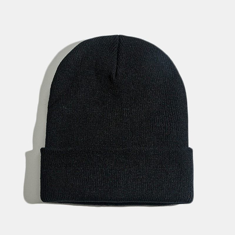 Unisex Μονόχρωμο Πλεκτό Μάλλινο Καπέλο Skull Cap Beanie Caps