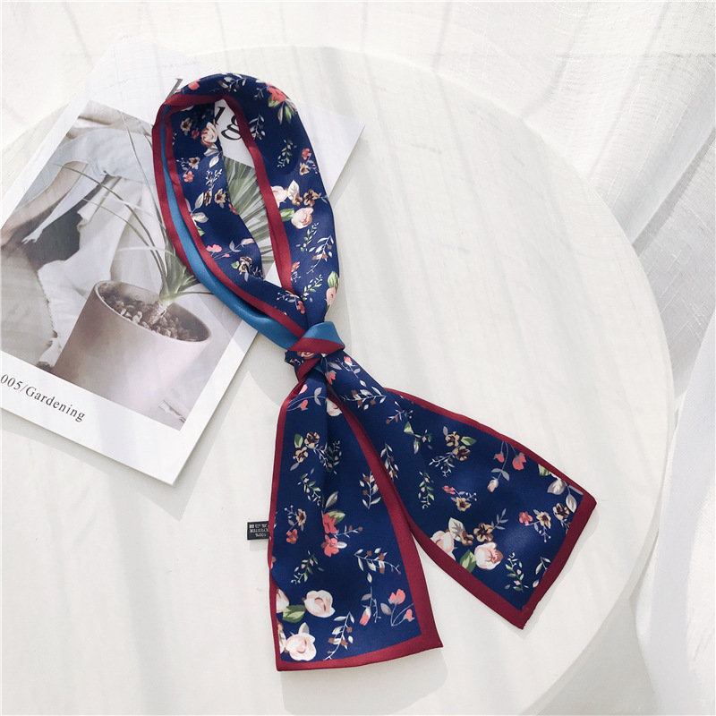 100cm Γυναικεία Στάμπα Hijab Bohemia Ethnic Vintage Vogue Polyester Μαλακό Μικρό Φουλάρι