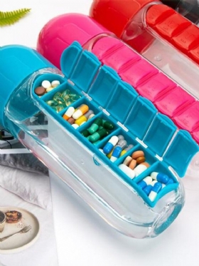 1pc 700ml Creative Multifunctional Pill Box Water Cup For Seven Days Taking Capsule Boxes