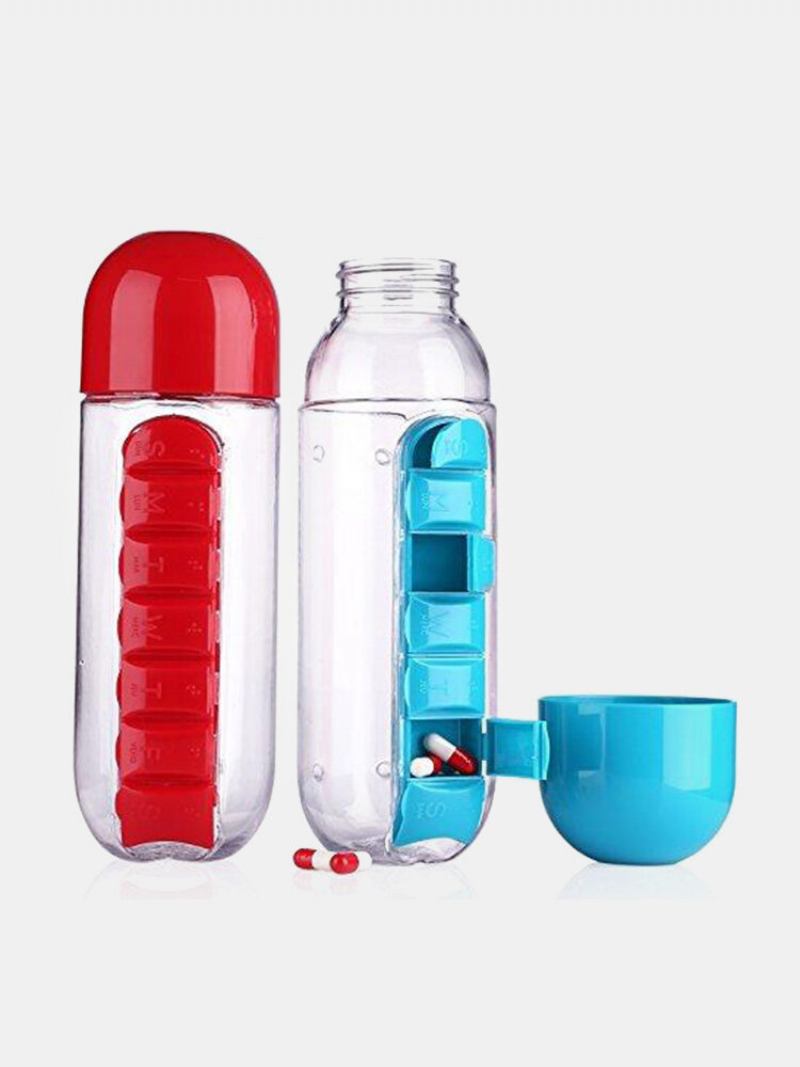 1pc 700ml Creative Multifunctional Pill Box Water Cup For Seven Days Taking Capsule Boxes