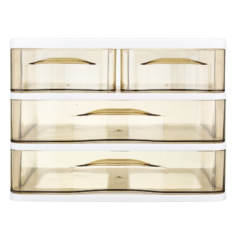 2-4 Στρώσεις Cosmetics Desktop Storage Συρτάρι Κουτιού Γραφείου Πλαστικό Διαφανές Ράφι