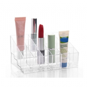 24 Θήκη Κραγιόν Βάσης Οθόνης Clear Acrylic Makeup Organizer Διάφορα Διαφανή Κουτιά Αποθήκευσης