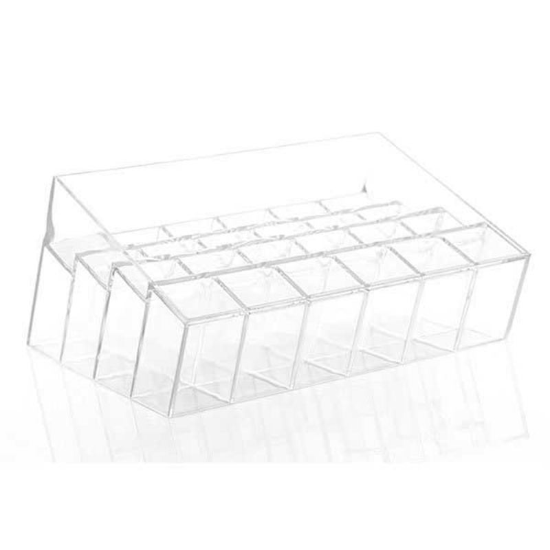 24 Θήκη Κραγιόν Βάσης Οθόνης Clear Acrylic Makeup Organizer Διάφορα Διαφανή Κουτιά Αποθήκευσης