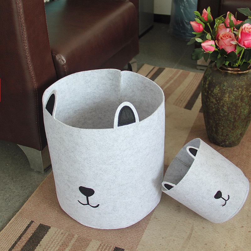 Cartoon Dog Felt Storage Bucket Basket Παιχνίδι Βρώμικα Ρούχα Τσάντα Αποθήκευσης Βαρέλι