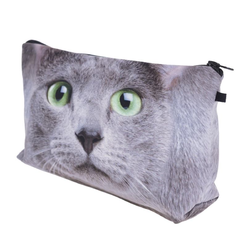 Cats 3d Printing Multi-functional Cosmetic Bag Clutch Bag Storage Wash Bag