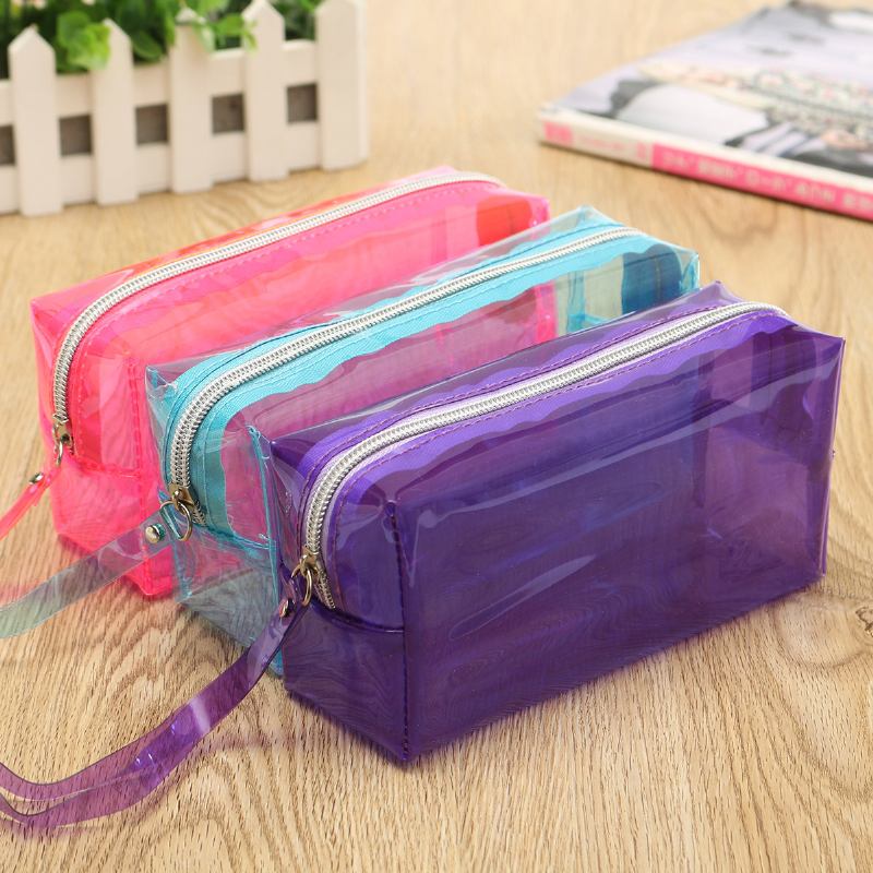 Clear Cosmetic Bags Θήκη Με Φερμουάρ Περιποίησης Πολυλειτουργική Πλαστική Τσάντα Pp Γυναικεία Μακιγιάζ Μέγεθος L