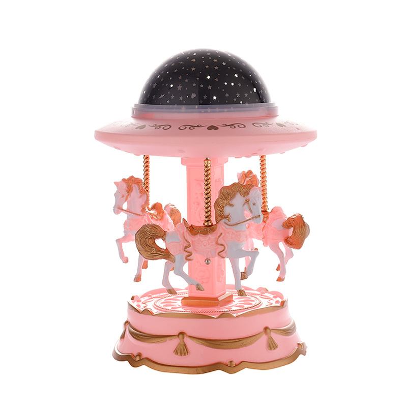 Creative Starry Sky Projector Lamp European Carousel Music Box Χριστουγεννιάτικο Δώρο Γενεθλίων Για Τα Παιδιά