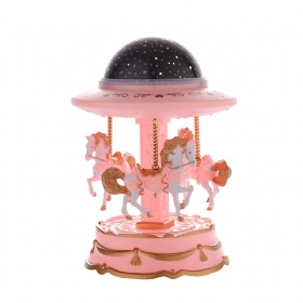 Creative Starry Sky Projector Lamp European Carousel Music Box Χριστουγεννιάτικο Δώρο Γενεθλίων Για Τα Παιδιά