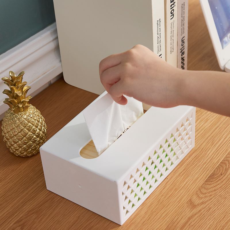 Creative Tissue Box Πολυλειτουργικό Ντουλάπι Συρταριέρα Ράφι Χαρτιού Πλαστικό Επιτραπέζιο Κουτί Αποθήκευσης Χωρίς Διάτρηση